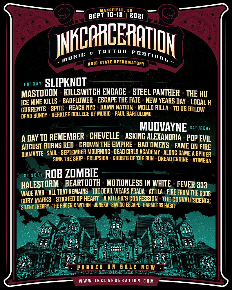 Inkcarceration Set Times Announced
