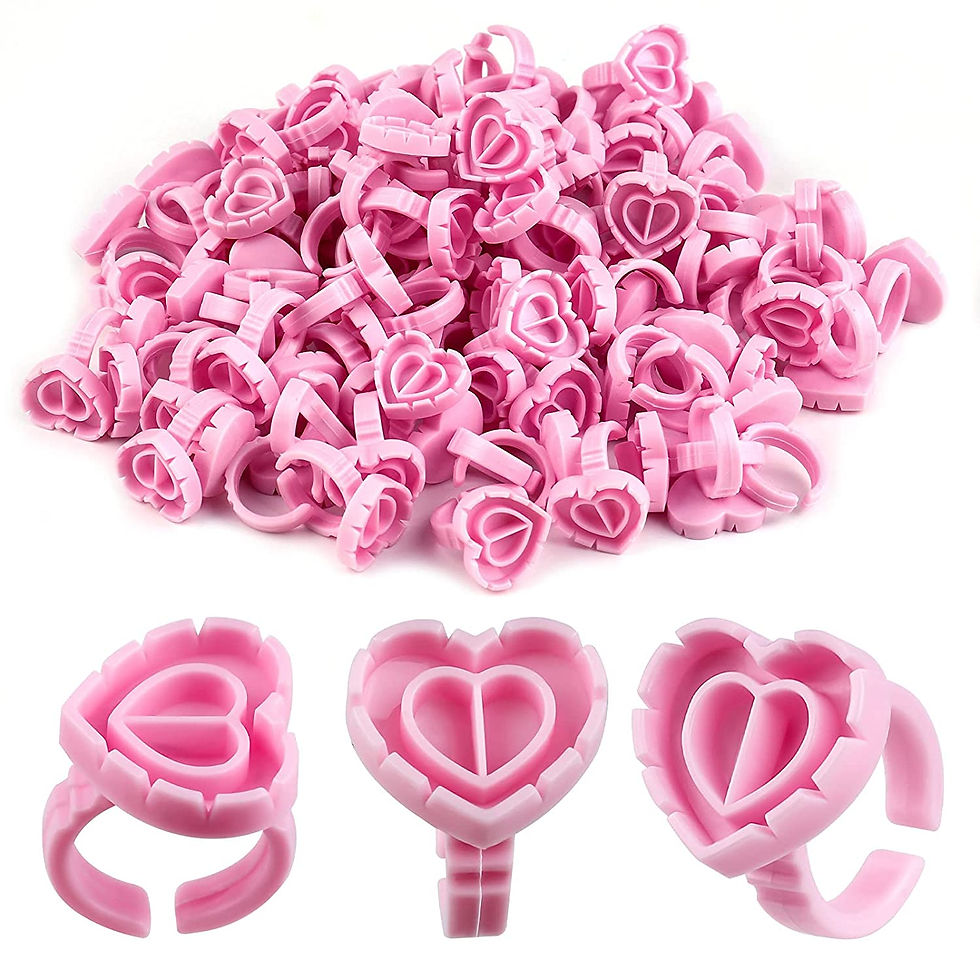 Thumbnail: DISPOSABLE HEART SHAPED LASH RINGS pcs50