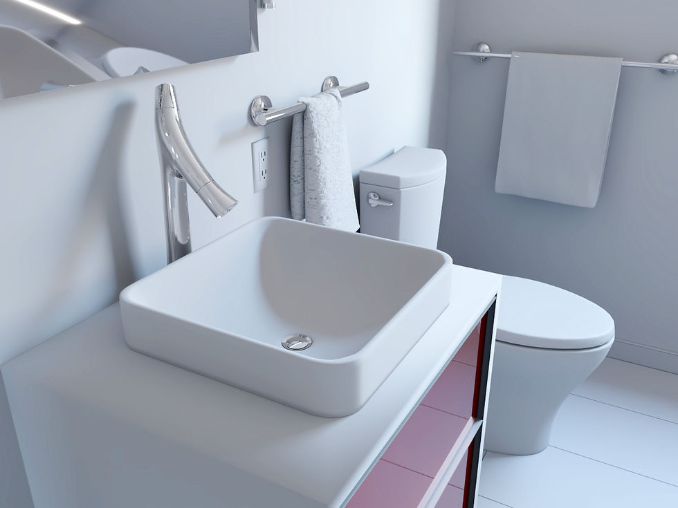Crimson Bathroom