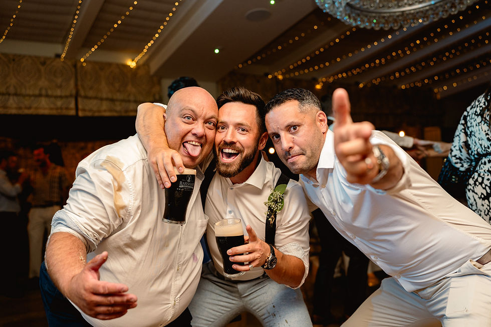 Evening party at The Hoste Arms wedding reception