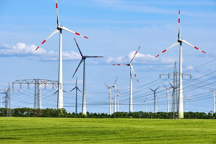 AdobeStock_296243577 - Free Wind power plants and overhead power lines seen in Germany 224