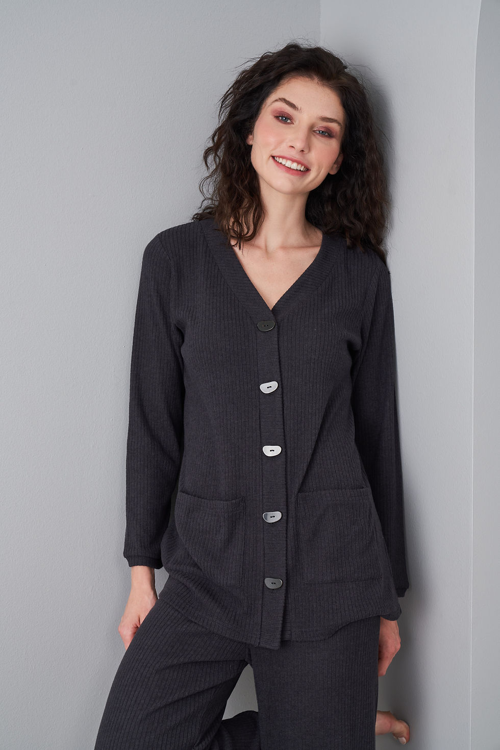 Thumbnail: Woman Button Pyjamas Set  (24575)