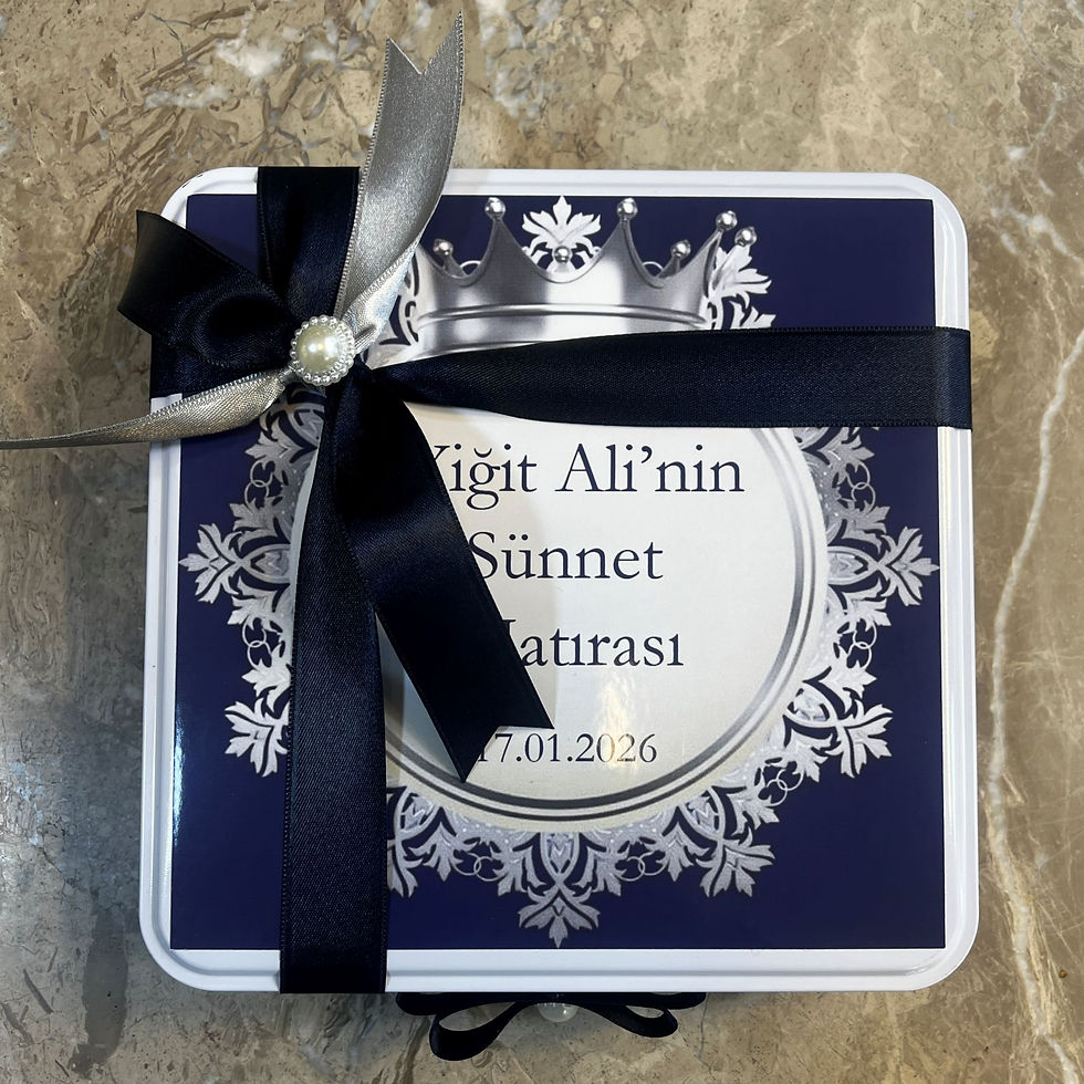 Küçük resim: Sünnet Çikolatası Metal Kutu 70 li Madlen 3