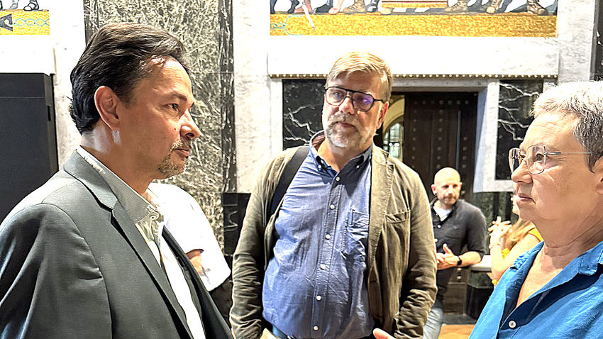 Verbandspräsident Mario Franz im Gespräch, Foto privat