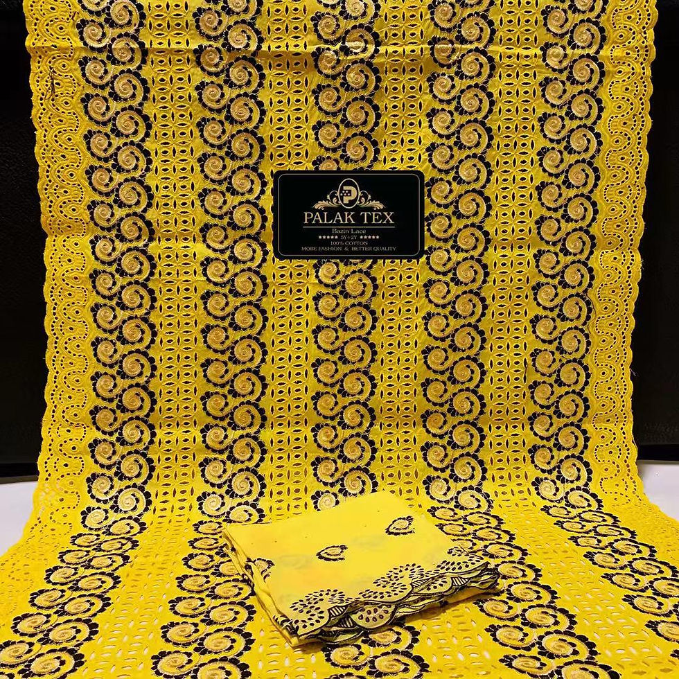 Miniature : bazin brodée en 7 yard