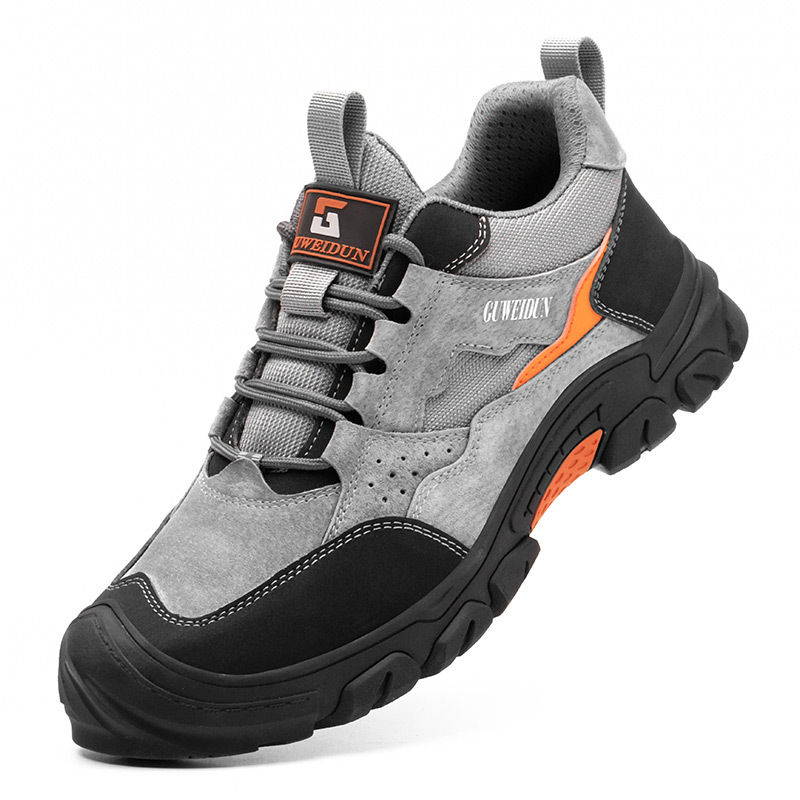 Men's Safety Shoes Fashion Work Steel Toe Shoes Anti-smash Anti-puncture Boots S