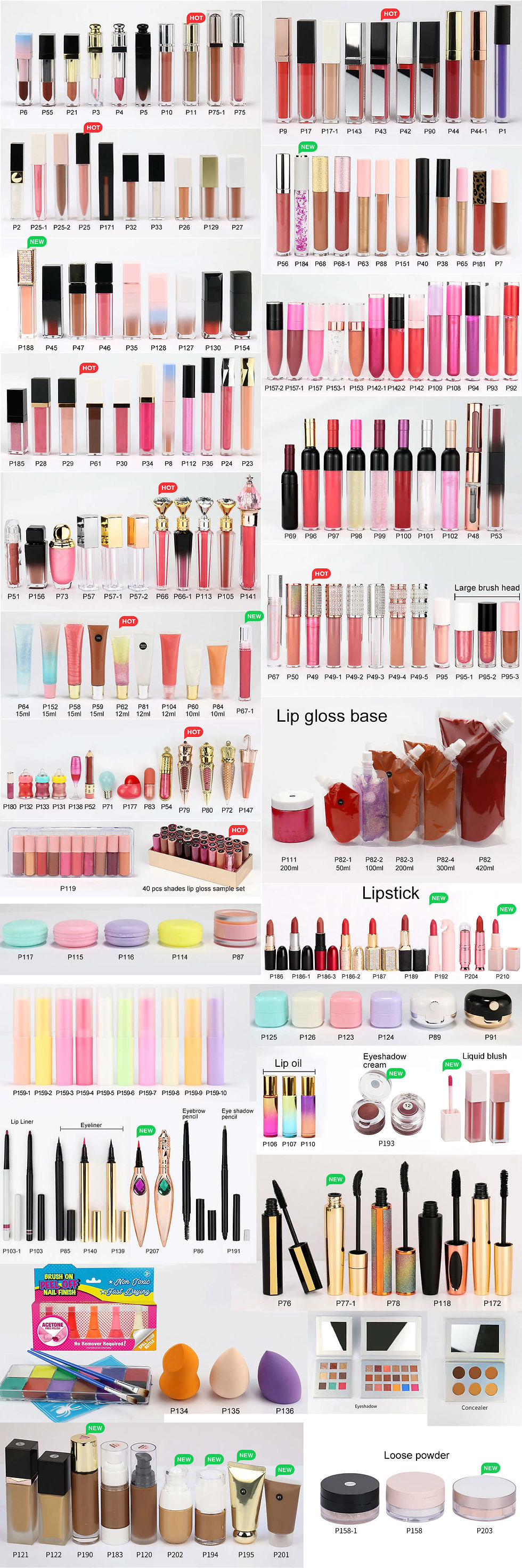 Thumbnail: Private Label Diamond Lipgloss Wholesale Clear Shiny Glitter Glossy Makeup Lip G