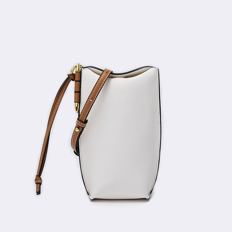 Thumbnail: Genuine leather bucket bag Mobile phone bags new handbag mini retro leather hand