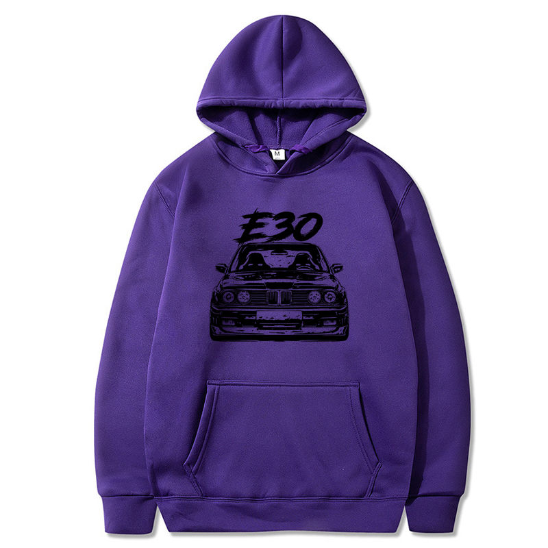 Thumbnail: Autumn Winter E30 Car Hoodies Fleece Thick Warm Women Men Hip Hop Printed Crewne
