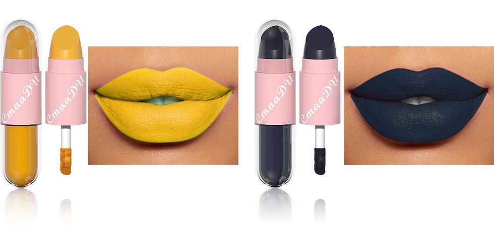 Thumbnail: Lipstick Lip Gloss 2-in-1 Matte Lip Color Velvet Lip Glaze Waterproof Long Lasti
