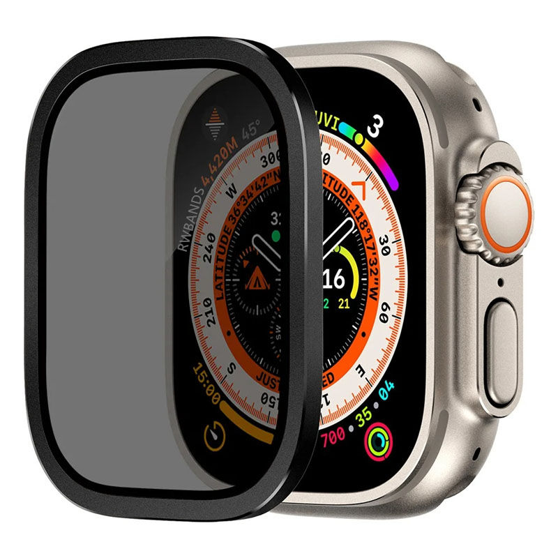 Thumbnail: Aluminium Alloy Case+Tempered Glass for Apple Watch Ultra 2 49mm Anti-Scratch Sc