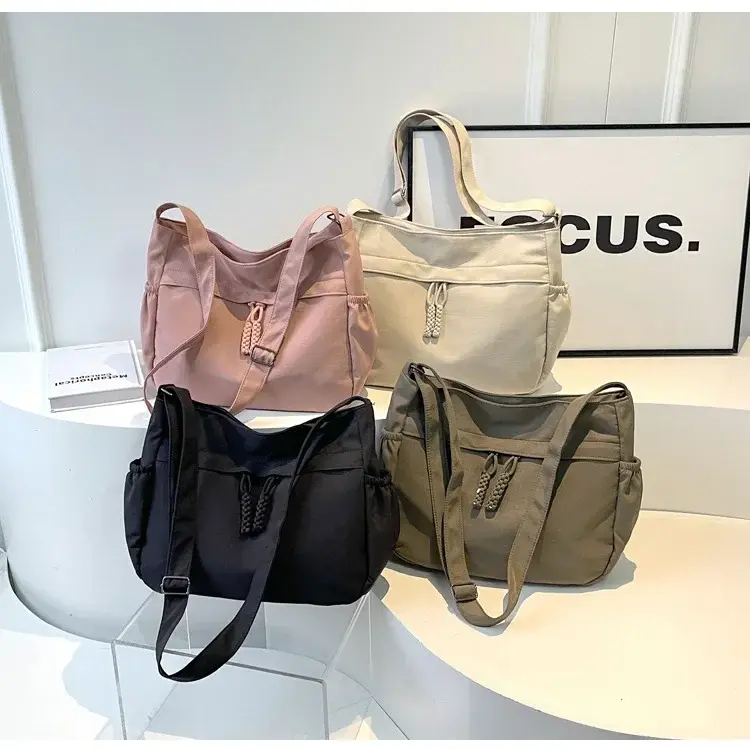 Thumbnail: Nylon Hobos Crossbody Bags Solid 2025 Fashion Casual Zipper Women's Bags High Ca