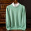 Thumbnail: Autumn Winter Men's O-Neck Merino Wool Sweater New Versatile Basic Cashmere Pull