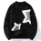 Thumbnail: Men Streetwear O-neck Knitted Pullovers Outwear Casual Sweaters New Fashion Man 
