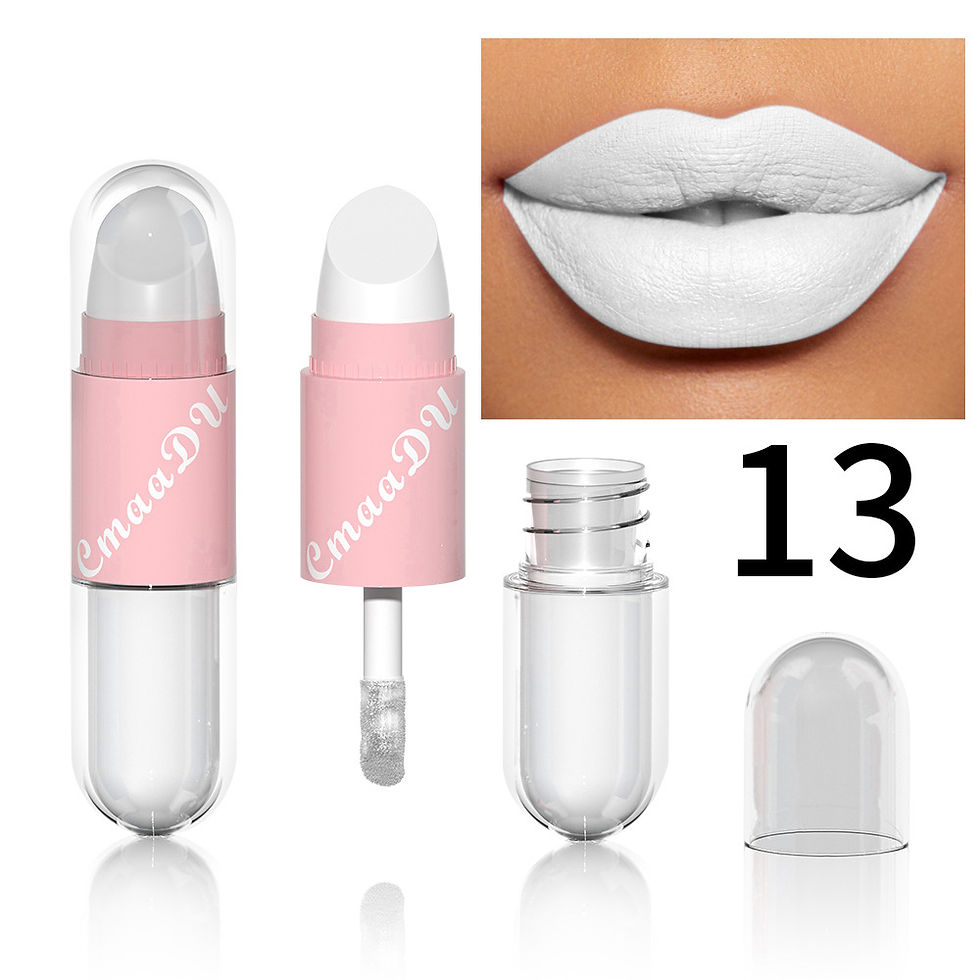 Thumbnail: Lipstick Lip Gloss 2-in-1 Matte Lip Color Velvet Lip Glaze Waterproof Long Lasti