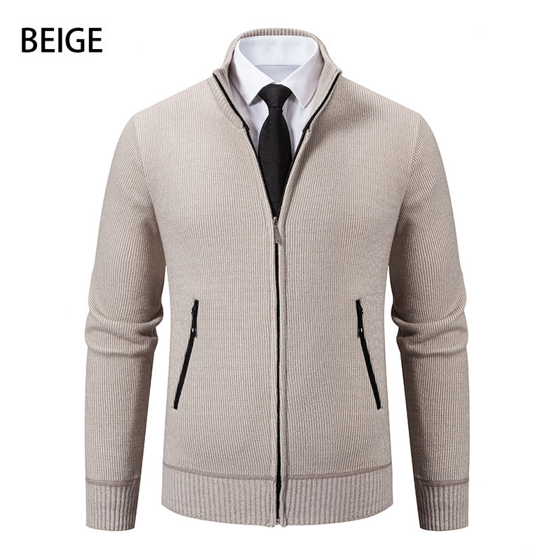 Thumbnail: Men's Knitted Cardigan Jacket Vintage Winter Sweater Coat Casual Turndown Collar