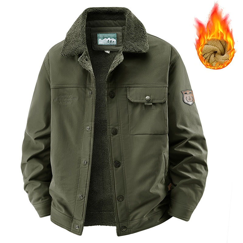 Thumbnail: Men Winter New Cotton Jacket Men Fleece Warm Thick Windproof Tactical Jacket Coa