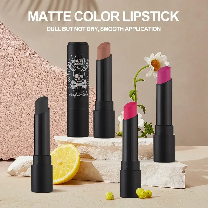 Thumbnail: New 12 Colors Matte Lipsticks Waterproof Pink Black Blue Velvet Lipstick Long La