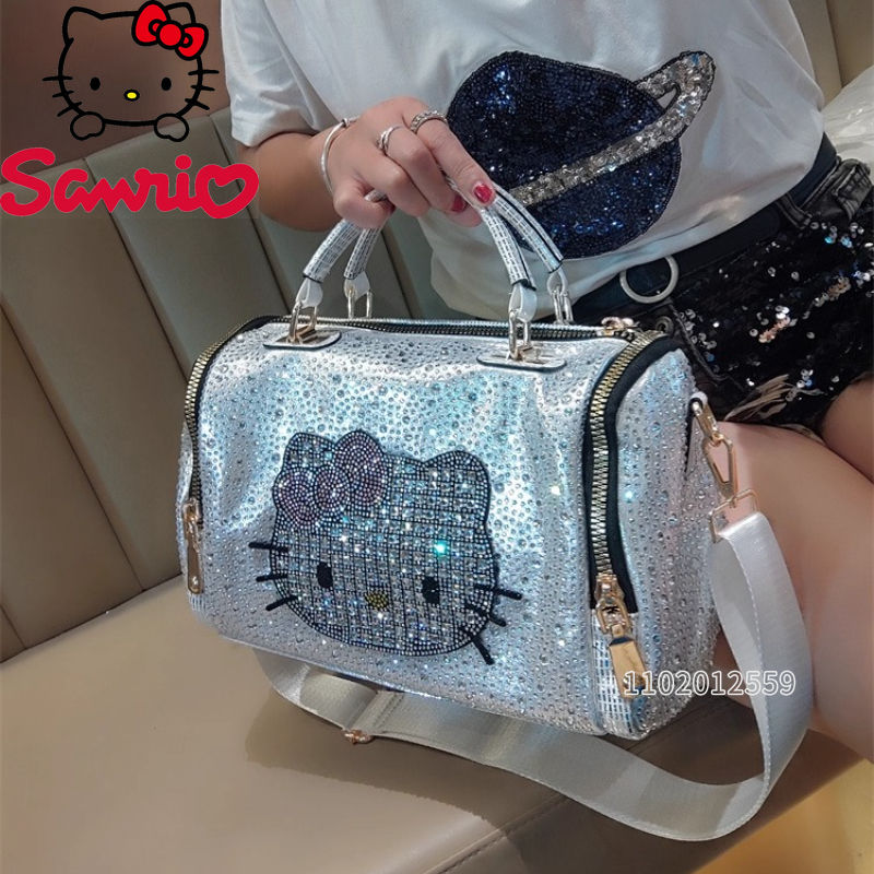 Thumbnail: Hello Kitty New Diamond-studded Women's Handbag Fashionable Diamond-studded Wome