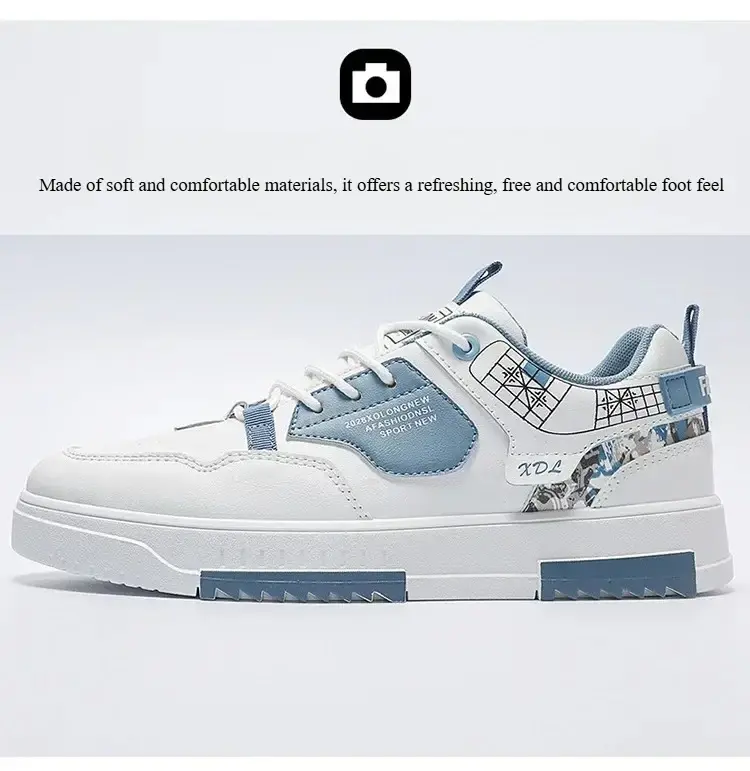 Thumbnail: Men's shoes 2025 summer new breathable white shoes men's trendy and versatile th
