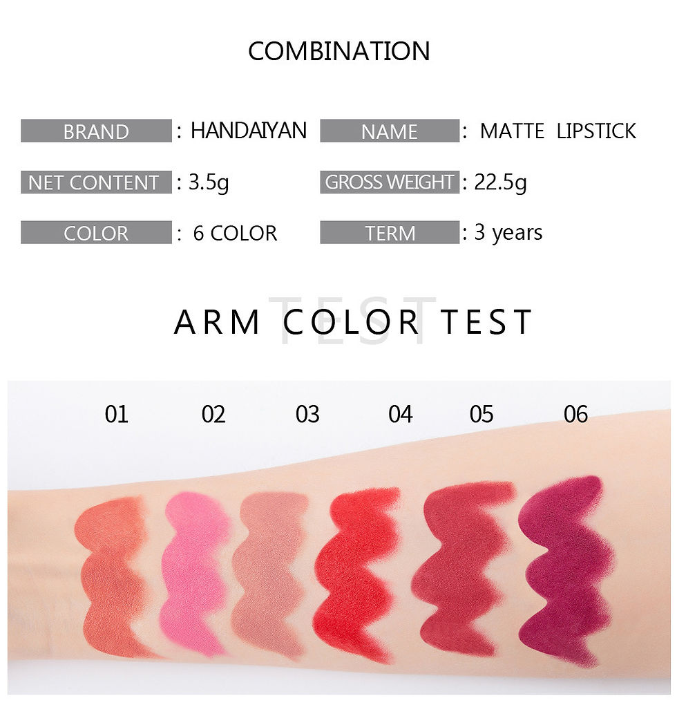 Thumbnail: 6 Colors Nude Matte Lipstick Waterproof Velvet Lipsticks Sexy Red Brown Pigments
