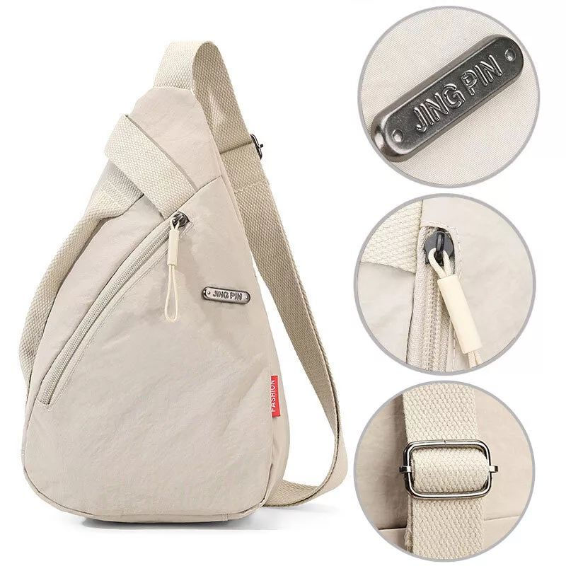 Thumbnail: Unisex Crossbody Bag Adjustable Zip Casual Sling Shoulder Flap Bags Large Capaci