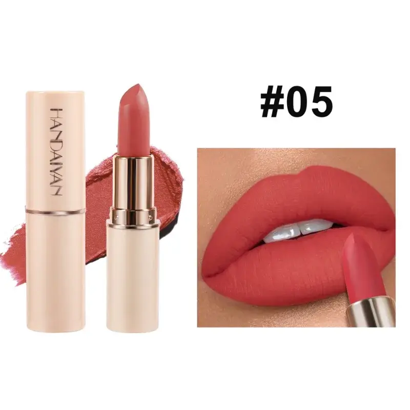 Thumbnail: Deep Red Matte Lipstick 8 Colors Waterproof Non-stick Cup Lip Balm Makeup Dark R