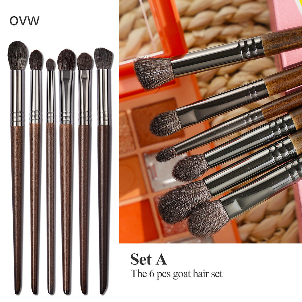 Thumbnail: OVW Point Shader Eye Brush Set Horse Hair Tapered Smudge Crease Blending Eyeshad