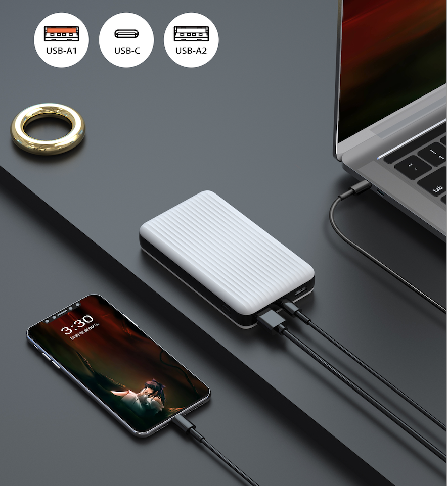 Thumbnail: LT301L  20000mAh Powerbank Fast Charging 100W USB Input ABS Material Multi-Volta