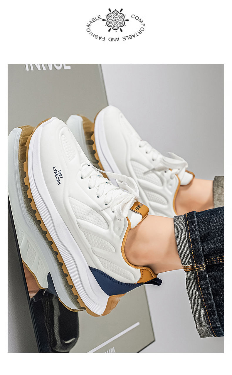 Thumbnail: Men's Shoes 2026 Spring New Arrival Low Cut Soft Soled Breathable Walking Shoes 