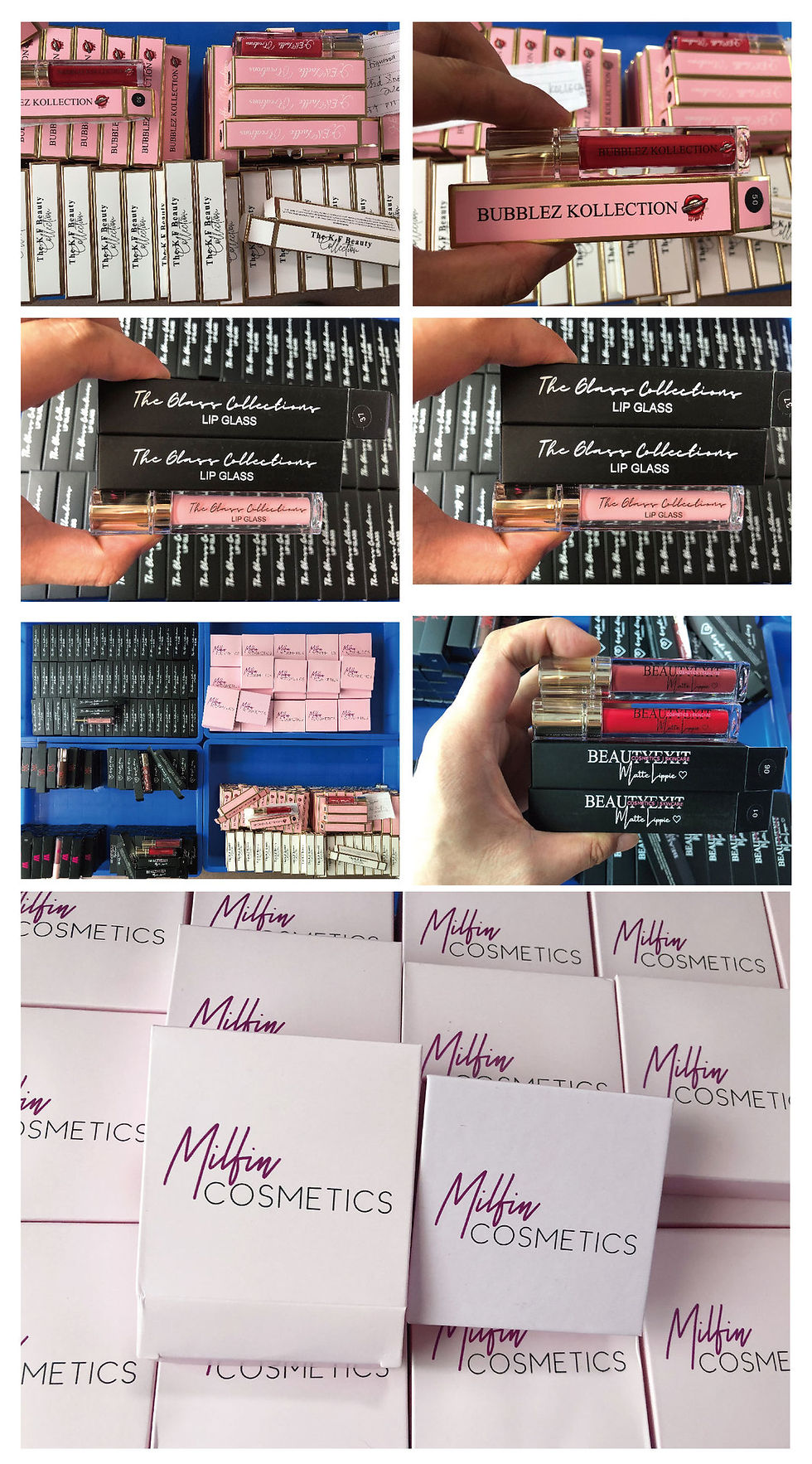Thumbnail: Private Label Diamond Lipgloss Wholesale Clear Shiny Glitter Glossy Makeup Lip G