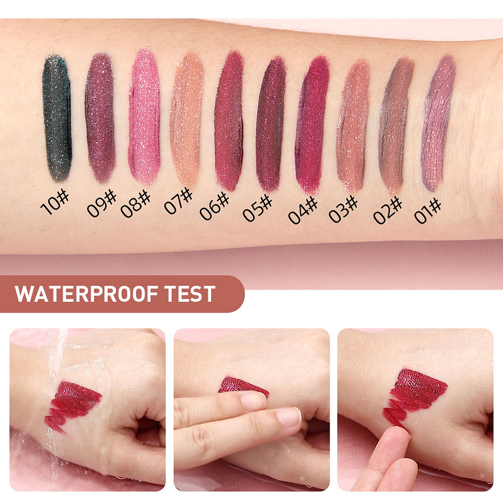 Thumbnail: QIBEST Shimmer Lip Gloss Diamond Glitter Lip Tint Waterproof Long Lasting Matte 