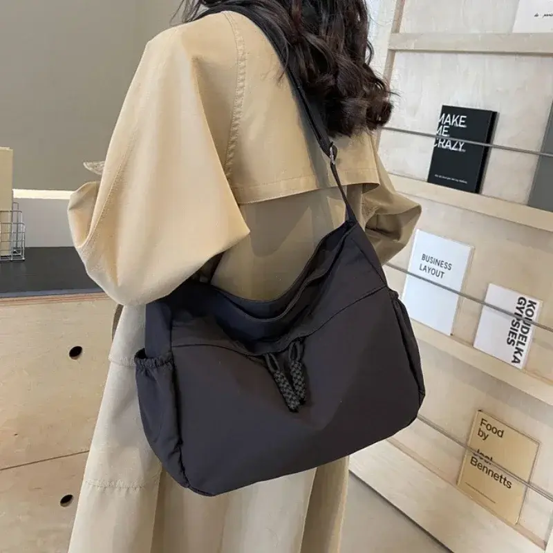 Nylon Hobos Crossbody Bags Solid 2025 Fashion Casual Zipper Women's Bags High Ca