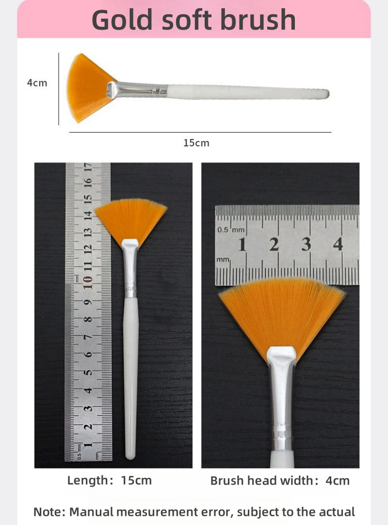 Thumbnail: 3pcs Practical Facial Brushes Fan Makeup Brushes Soft Portable Mask Brushes Cosm