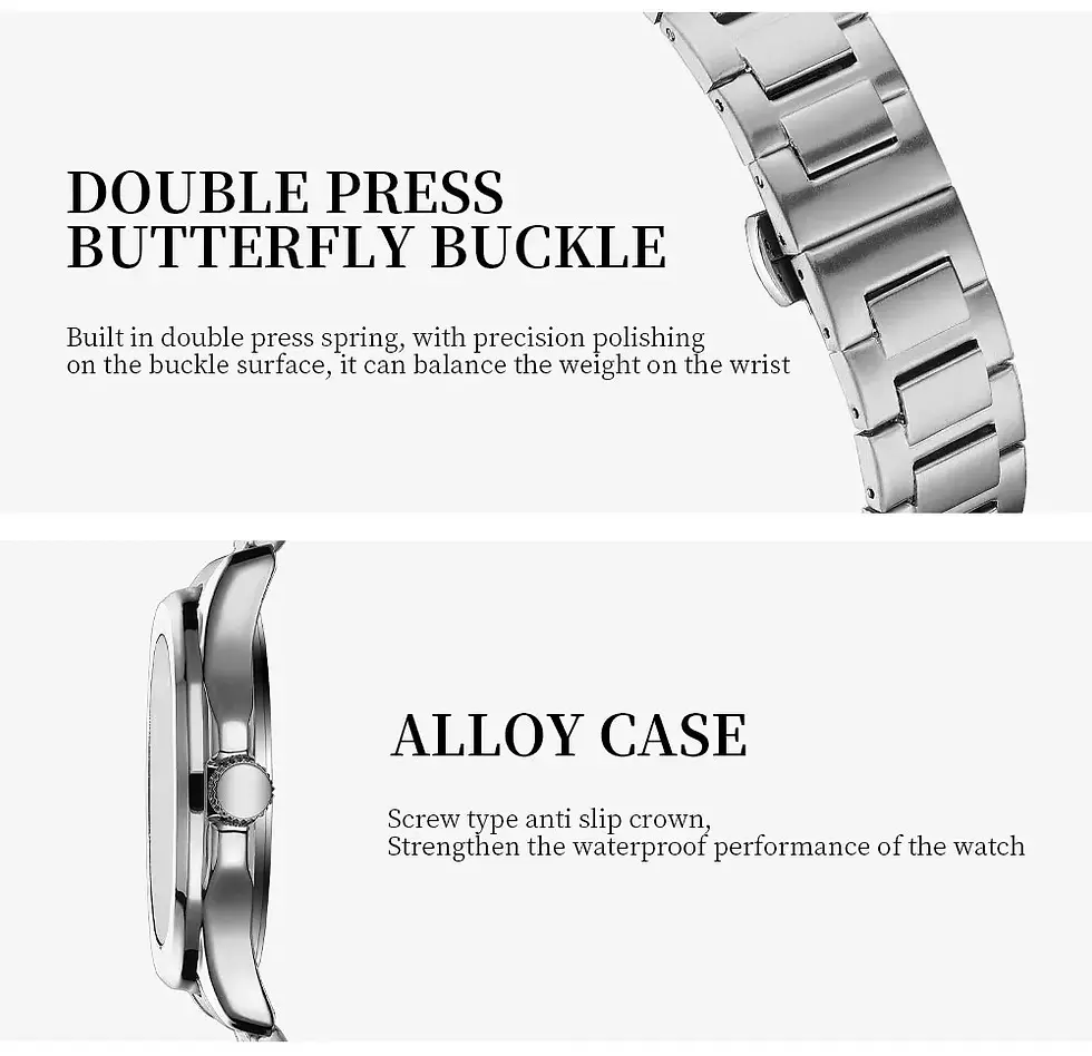Thumbnail: NIBOSI Luxury Men‘s Watches Business Waterproof Male Clock Luminous Silicone B