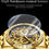 Thumbnail: OLEVS Lxuxry Brand Gold Men's Watches Full Skeleton Stainless steel Chronograph 