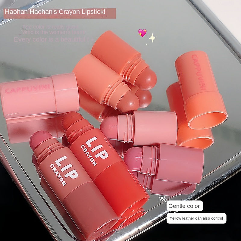 Thumbnail: 4pc/set Lipstick Korean Girl Group Crayon Lipstick Long Lasting Matte Lip Makeup