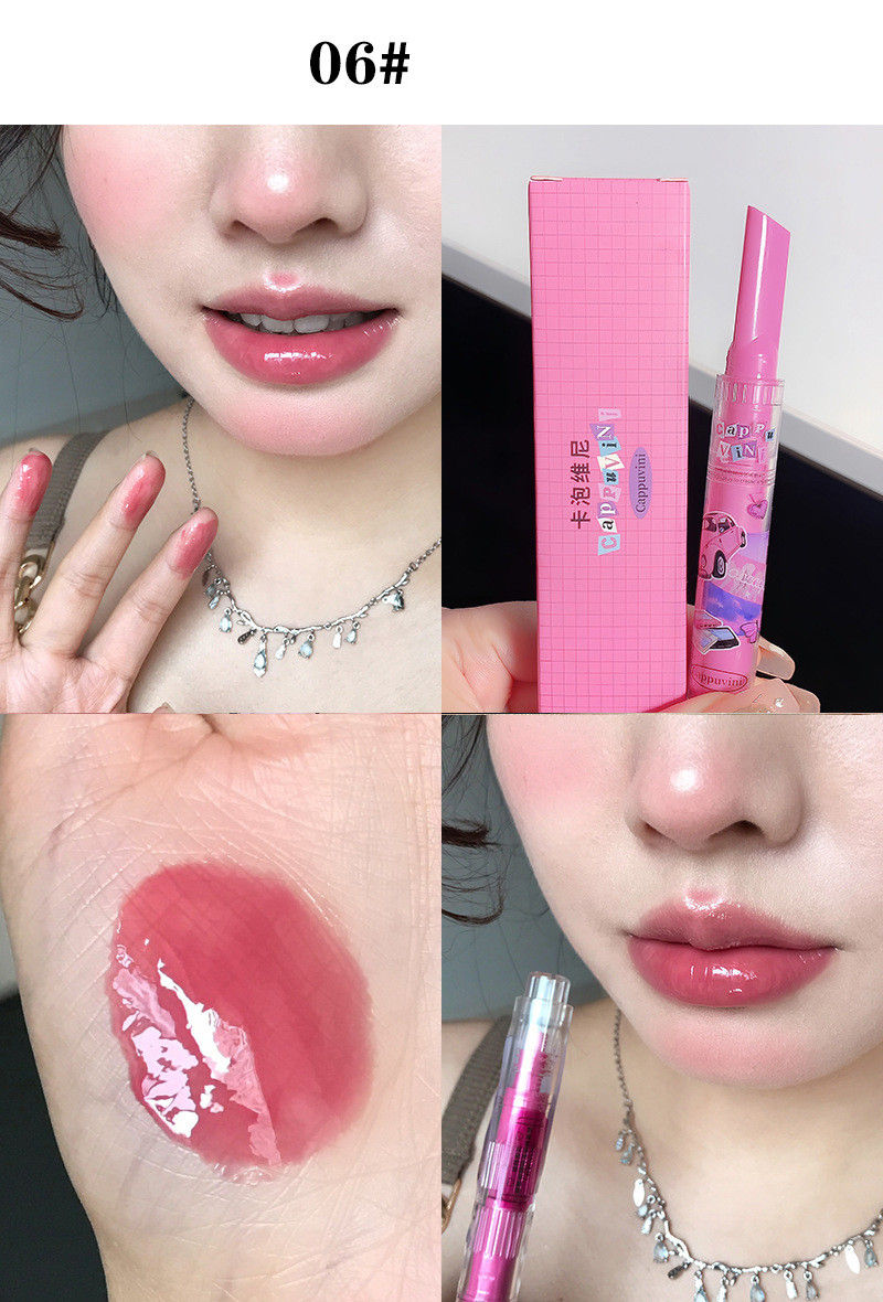 Thumbnail: Jelly Love Lipstick Pink Water Gloss Clear Lip Glaze Waterproof Non-stick Cup Hy