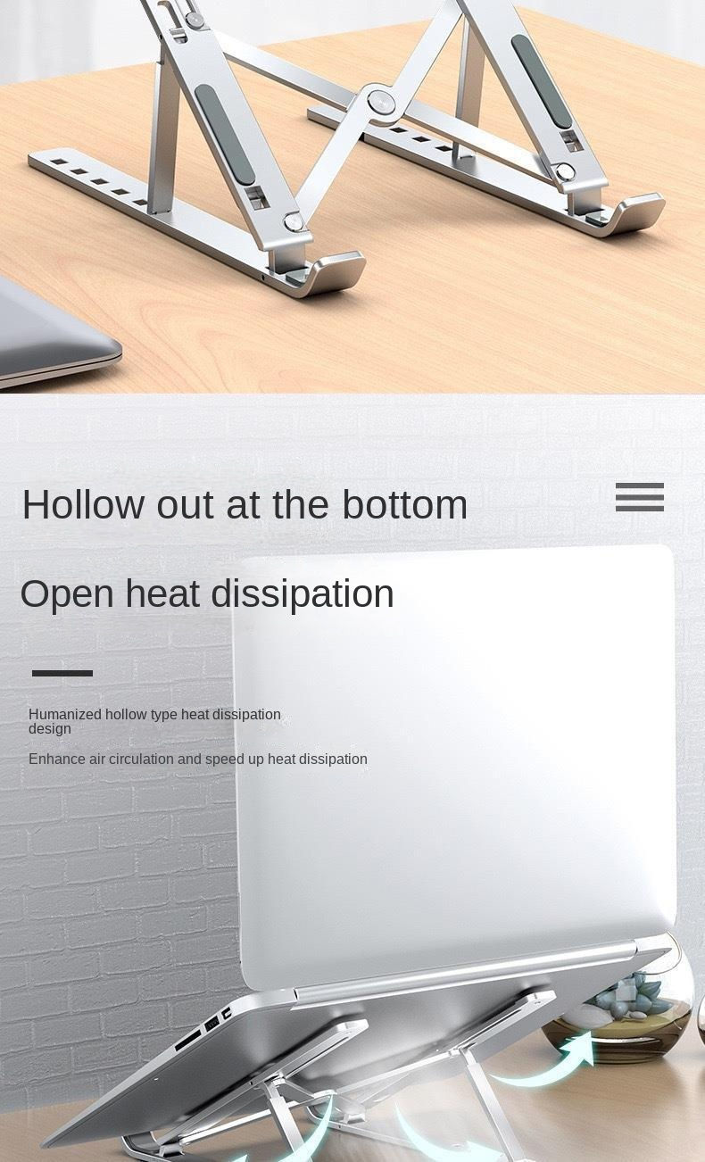 Thumbnail: Notebook bracket portable storage tablet computer stand aluminum alloy heat diss