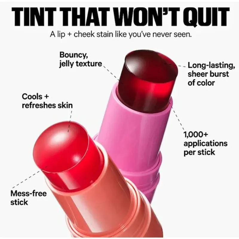 Thumbnail: 3-in-1 Milk Jelly Tint Facial Blusher Wand Moisturized Long Lasting Matte Rouge 