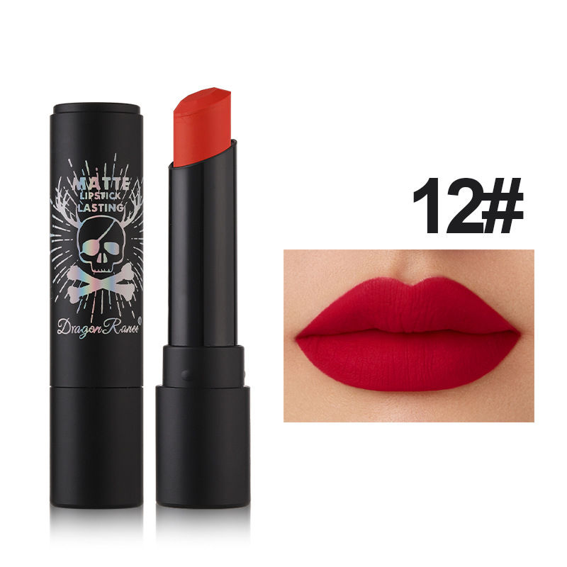 Thumbnail: New 12 Colors Matte Lipsticks Waterproof Pink Black Blue Velvet Lipstick Long La