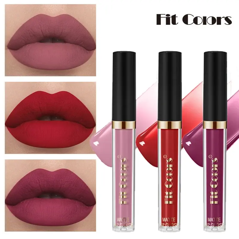 Fit Colors Long-lasting Matte Lipstick Non Stick Moisturizing Lip Gloss Waterpro