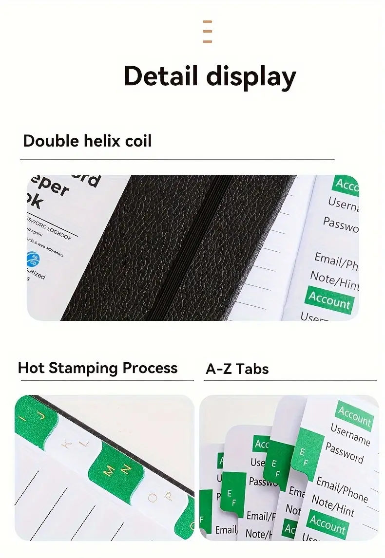 Thumbnail: Password Keeper Book With Alphabetical Tabs Notebook Notepad Diary Notebooks Wri