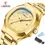 Thumbnail: CHENXI 8222 Luxury Gold Stainless Steel Luminous Casual Business Watch For Men F