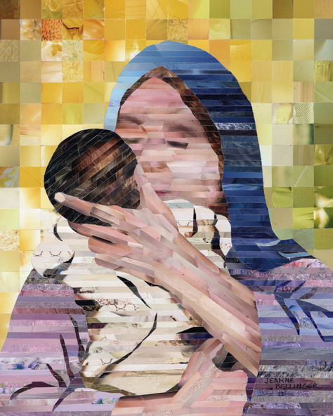 Tender moment between mother and child.
