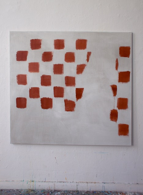 Franziska Beilfuß, Oszillation 1/1-7, acrylic on canvas, 140 x 150 cm, 2017