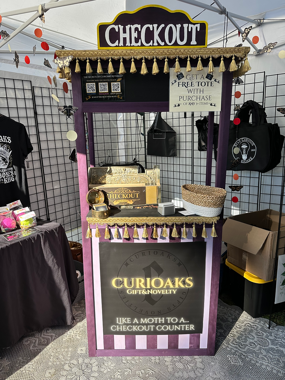 Our new checkout stand was a hit amongst festival-goers.