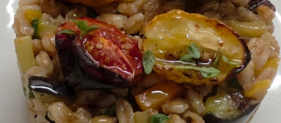 Farro alle verdure saltate con pomodorini confit 🌿🍅