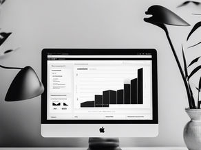 Black and White Computer Screen Showing Performance Dashboard