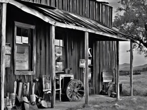 Black and White Hill Country Storefront